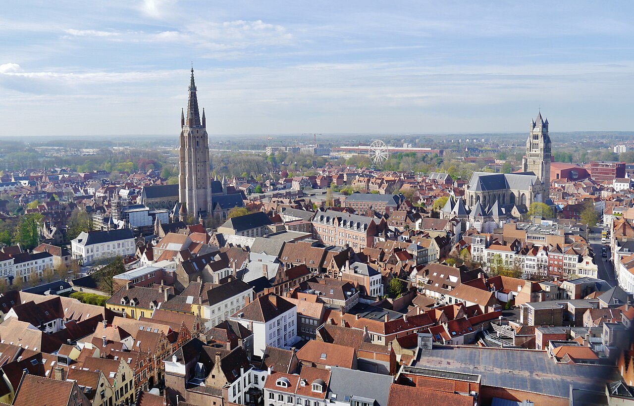 Bruges rooftops seen from the Belfry