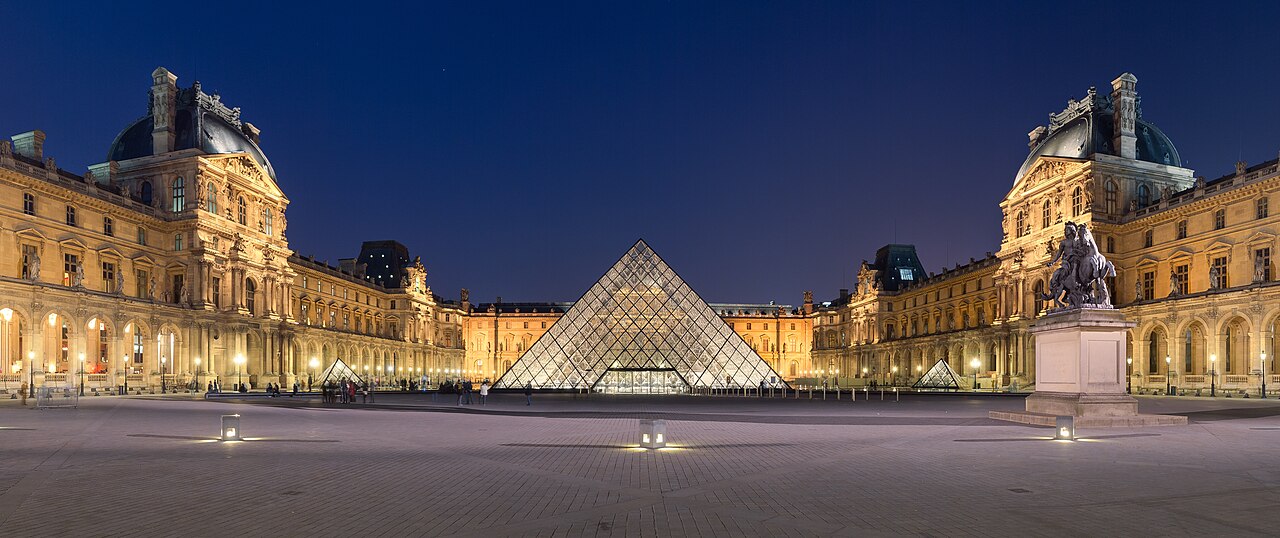 The Louvre pyramid in Paris